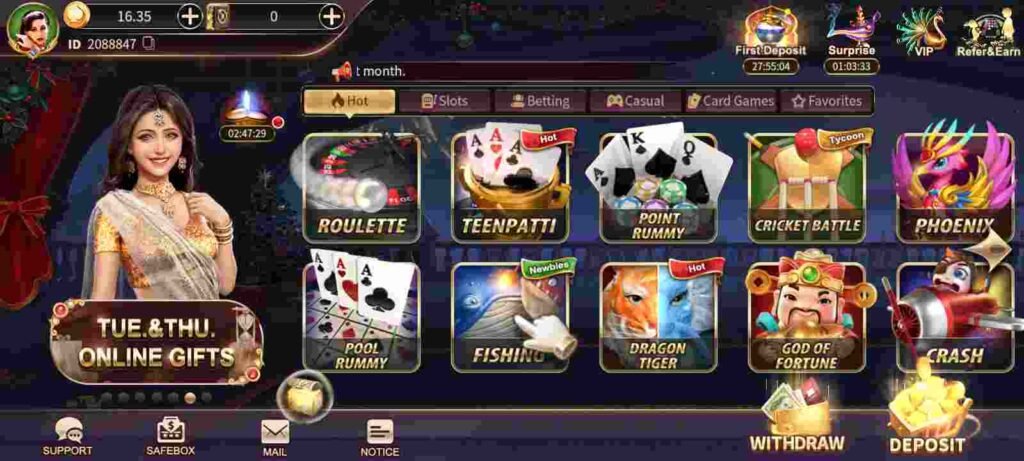 Games List' Mega Casino Apk