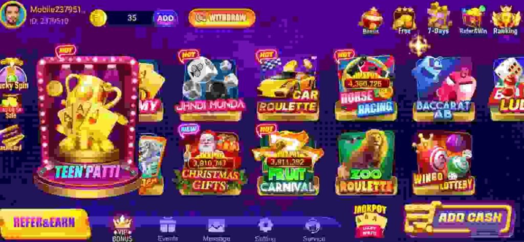 Games Available In Rummy Paisa APP